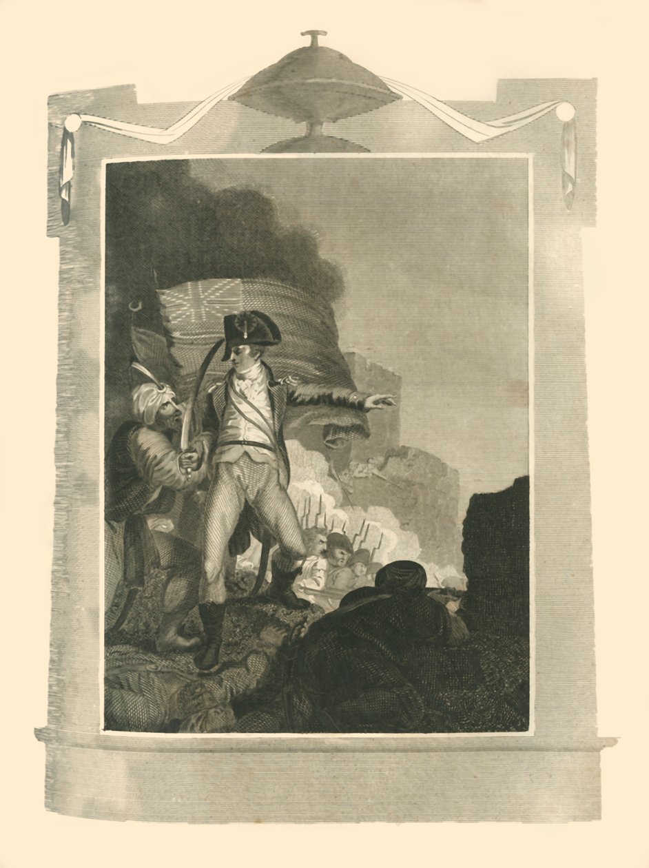 Sir Sidney Smith che difende la breccia ad Acri da Unbekannt