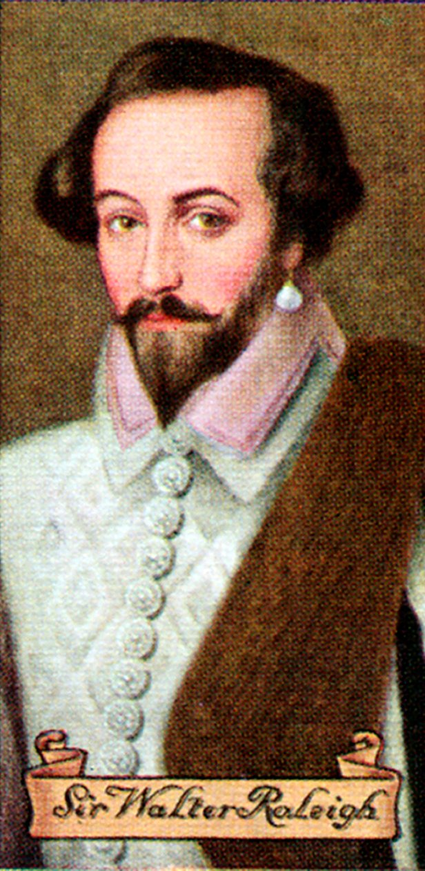 Sir Walter Raleigh, da una serie di carte da sigarette, 1935 da Unbekannt