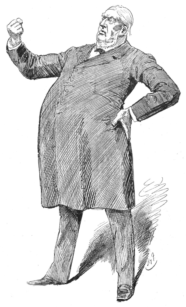 Sir William Harcourt in un momento fulminante, 1890 1906 da Unbekannt