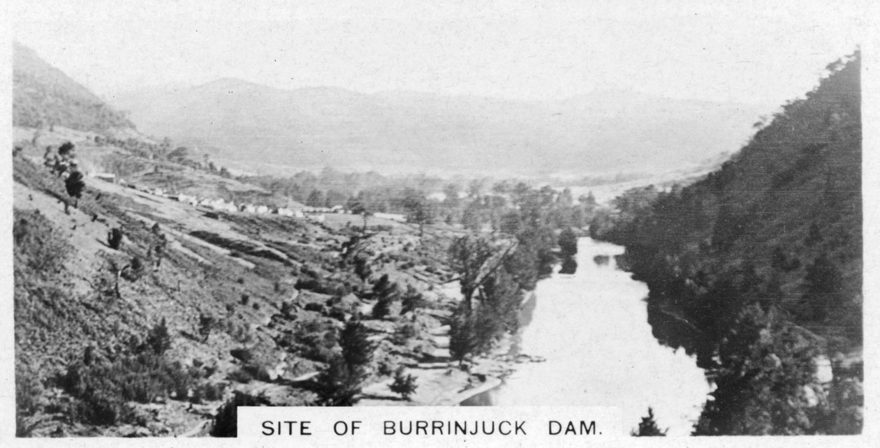 Sito della diga di Burrinjuck, Nuovo Galles del Sud, Australia, 1928 da Unbekannt