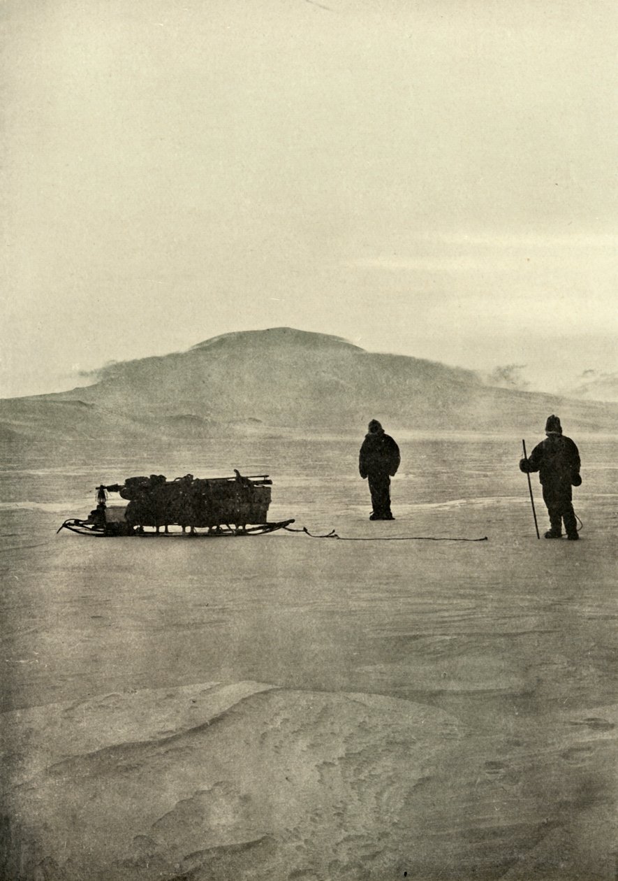 Slittino sulla barriera prima del ritorno del sole, c1908, 1909 da Unbekannt