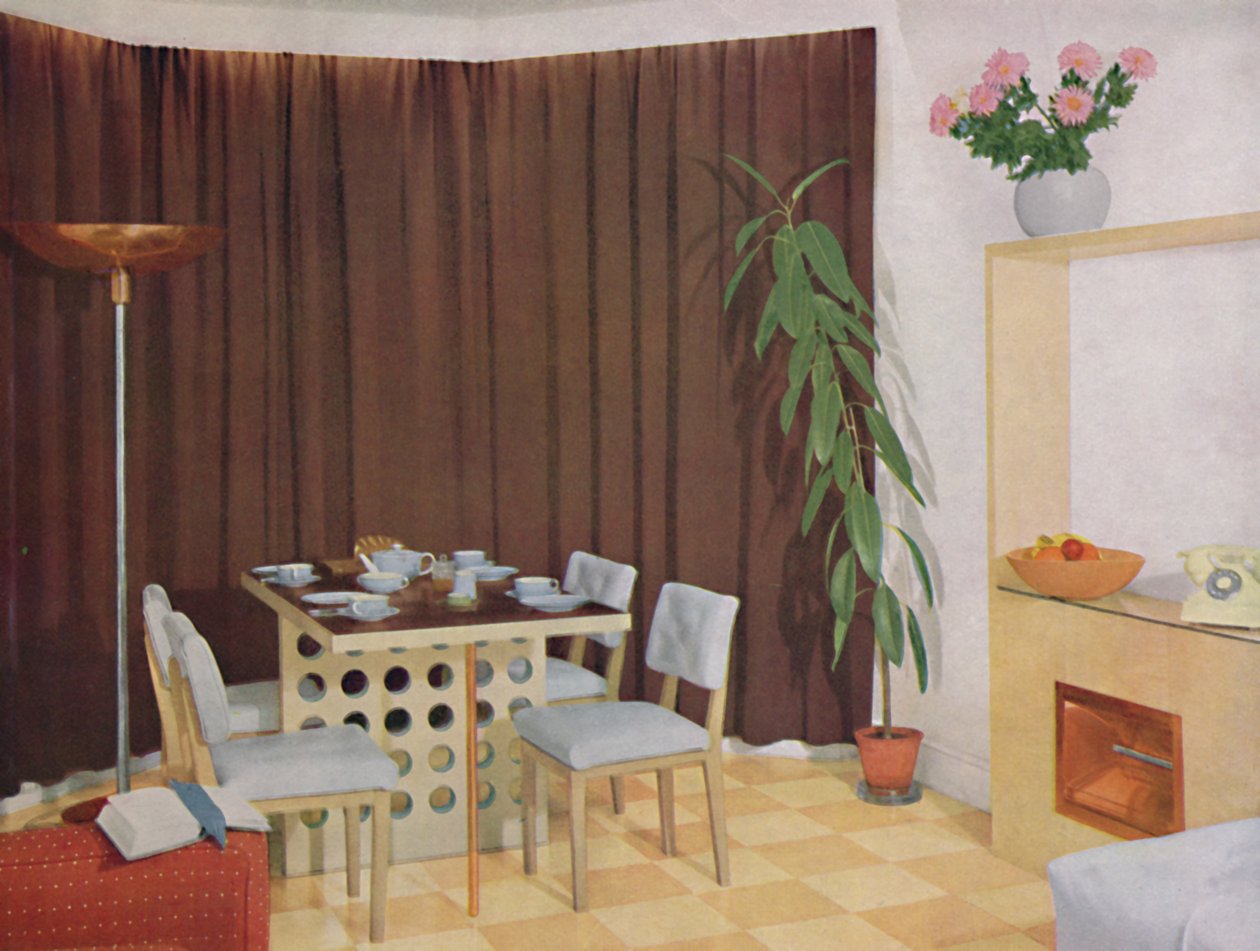 Piccolo soggiorno-sala da pranzo, 1938 da Unbekannt