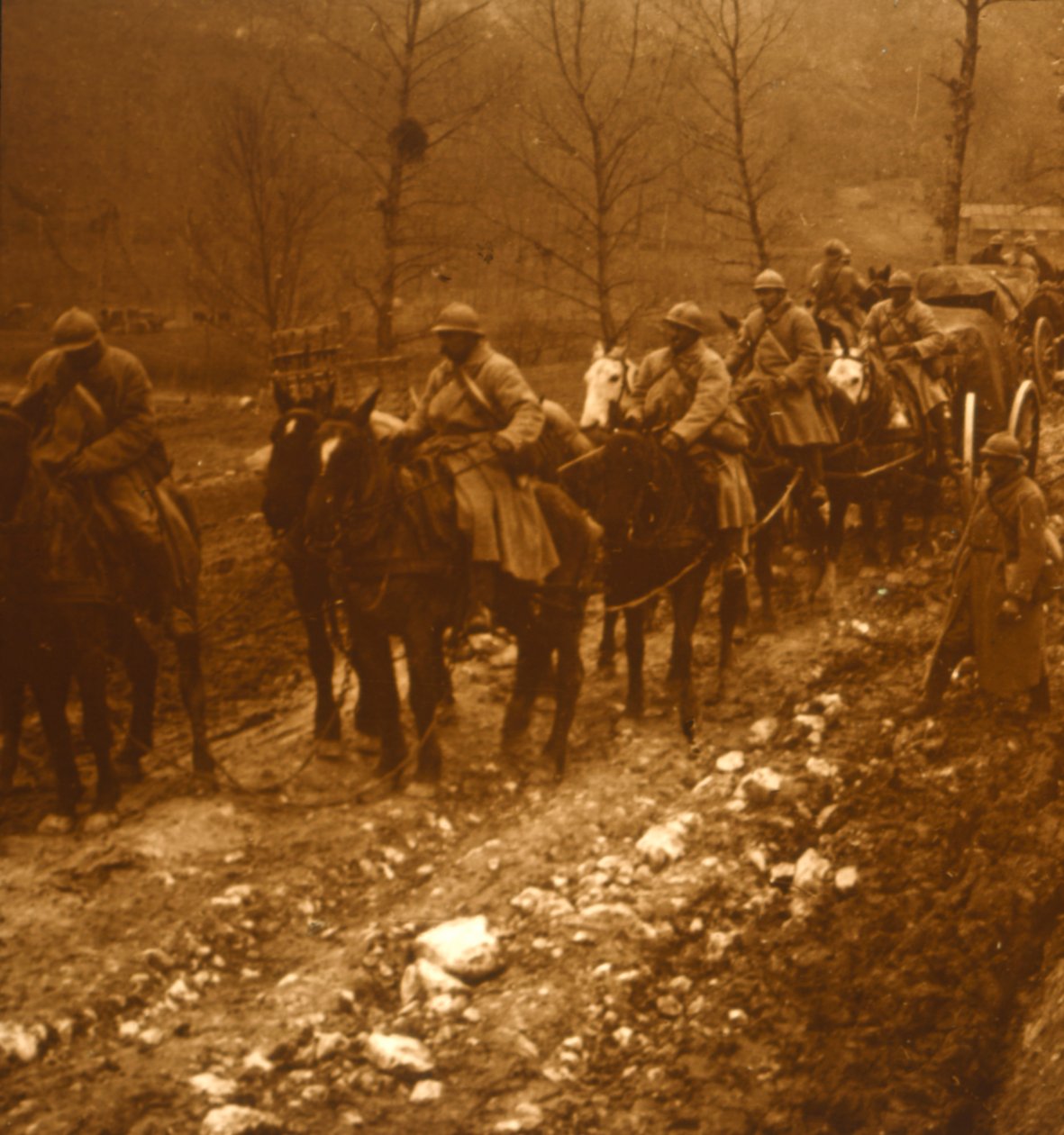 Soldati in movimento, c1914-c1918 da Unbekannt
