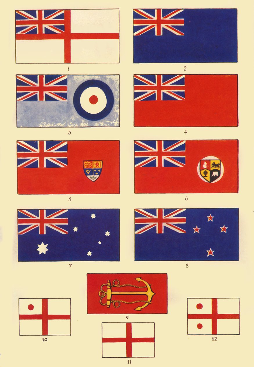Alcuni stendardi della Gran Bretagna e del Commonwealth, c. 1948 da Unbekannt