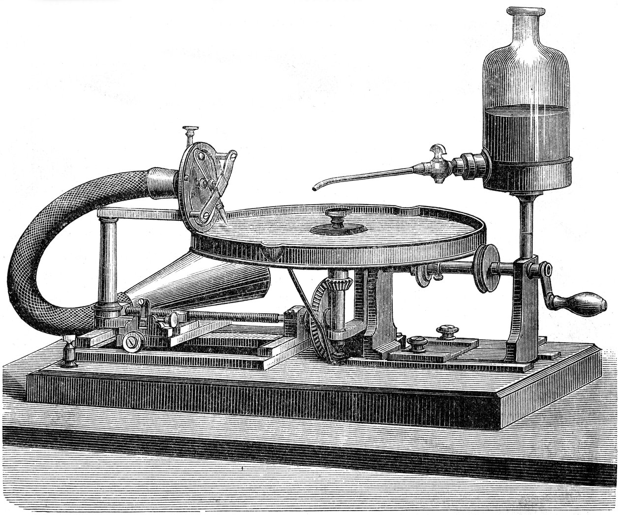 Disco di Registrazione Sonora Motore Elettrico Batteria Liquida, c. 1880 da Unbekannt