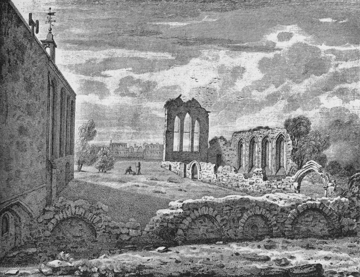 Vista sud-est del convento di St Helen, Bishopsgate, Città di Londra, c1819 1906 da Unbekannt