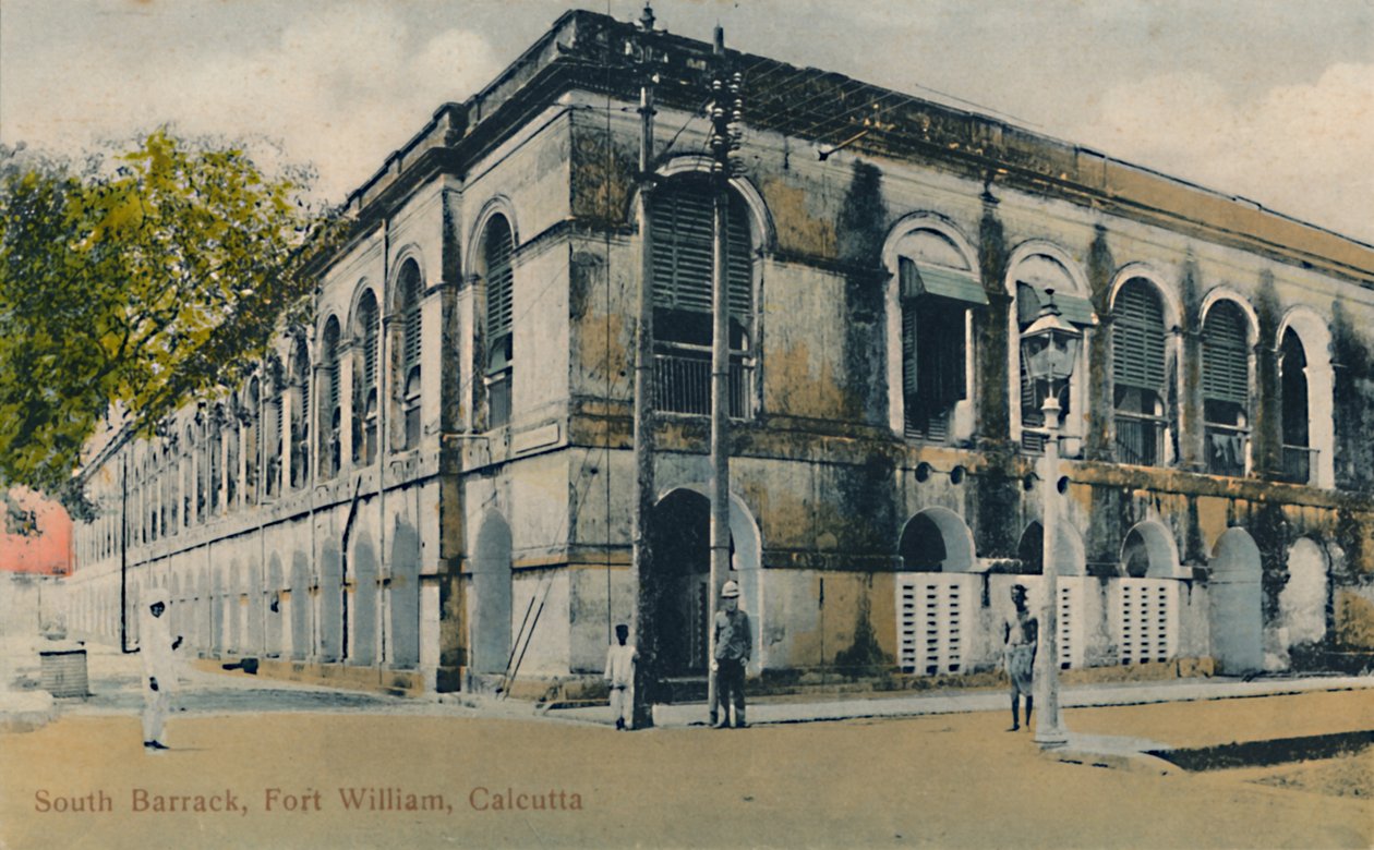 Caserma Sud, Fort William, Calcutta, fine XIX-inizio XX secolo da Unbekannt