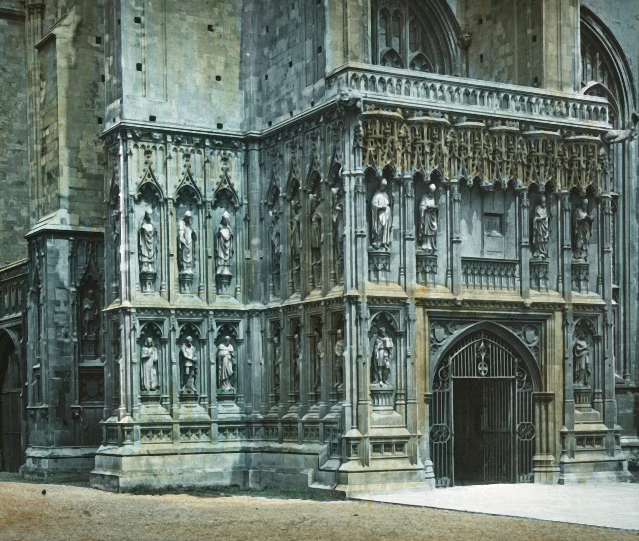 Portico sud-ovest, Cattedrale di Canterbury, c1890 da Unbekannt