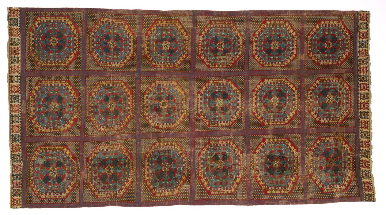 Tappeto spagnolo con motivo turco, c. 1450-1500 da Unbekannt