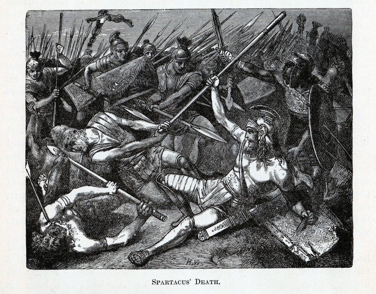 La morte di Spartaco, 1882 da Unbekannt