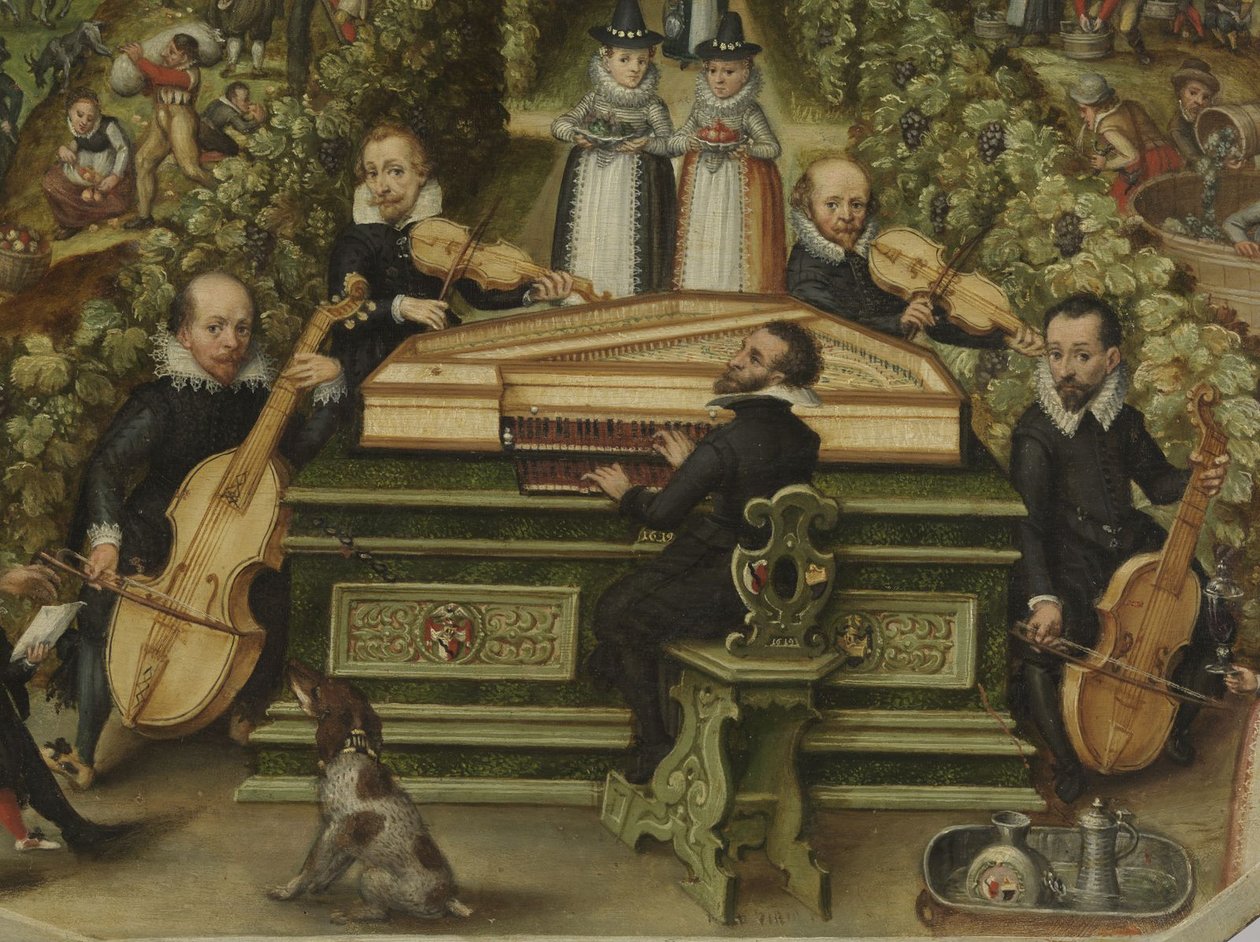 Coperchio di spinetta di Lucas Friedrich Behaim von Schwartzbach, 1619 da Unbekannt