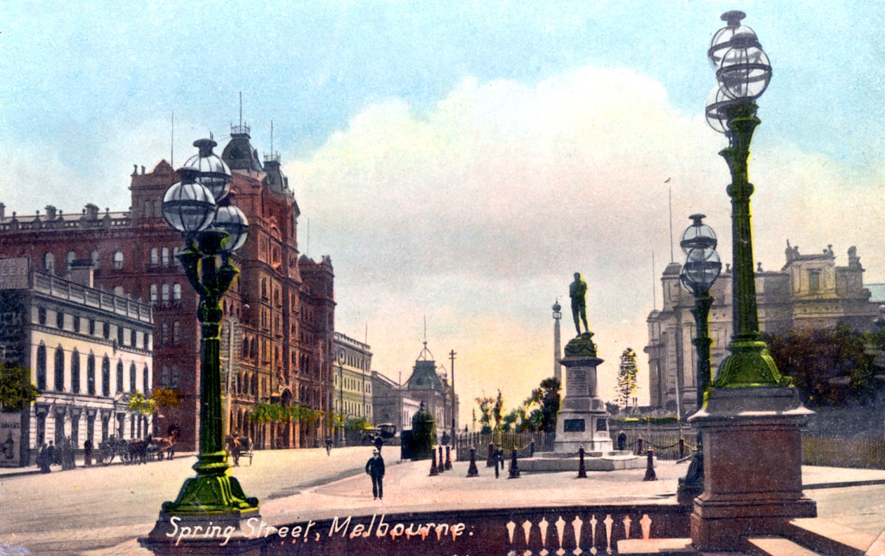 Spring Street, Melbourne, Australia, 1912 da Unbekannt
