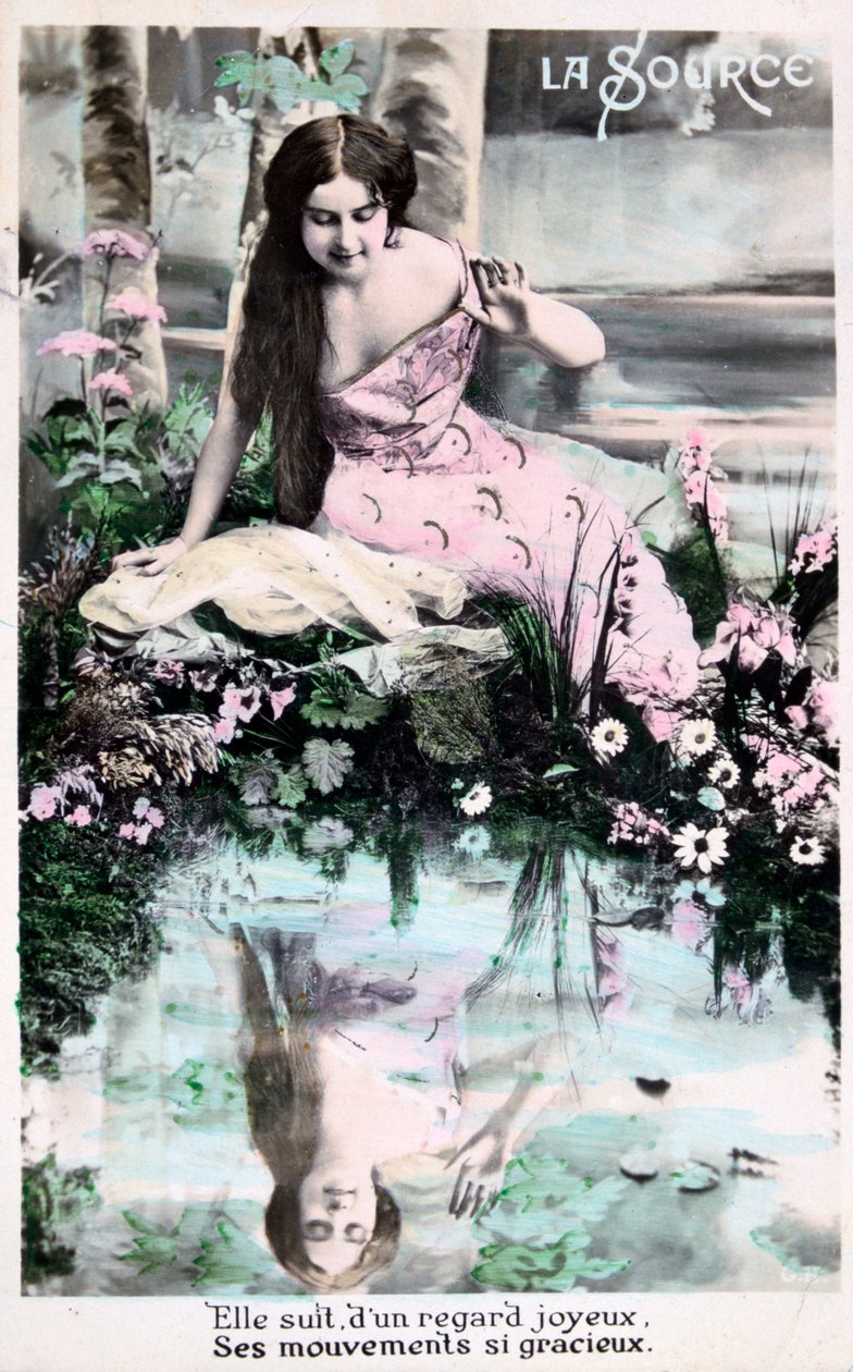 Primavera, cartolina francese vintage, c1900 da Unbekannt