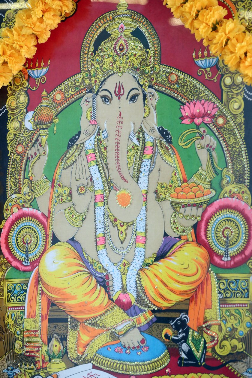 Tempio di Sri Thenday Yutthapani. Ganesh. Dipinto. Ho Chi Minh City. Vietnam da Unbekannt