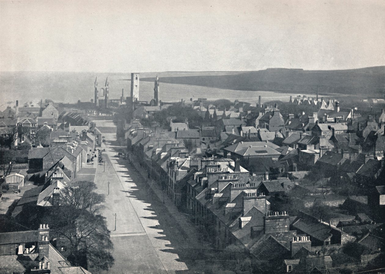 St. Andrews - Vista della città dalla torre della chiesa del college, 1895 da Unbekannt