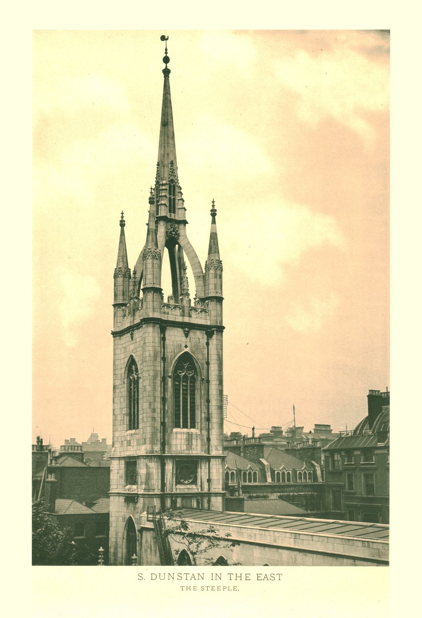 San Dunstan in the East, Il Campanile, metà-fine XIX secolo da Unbekannt