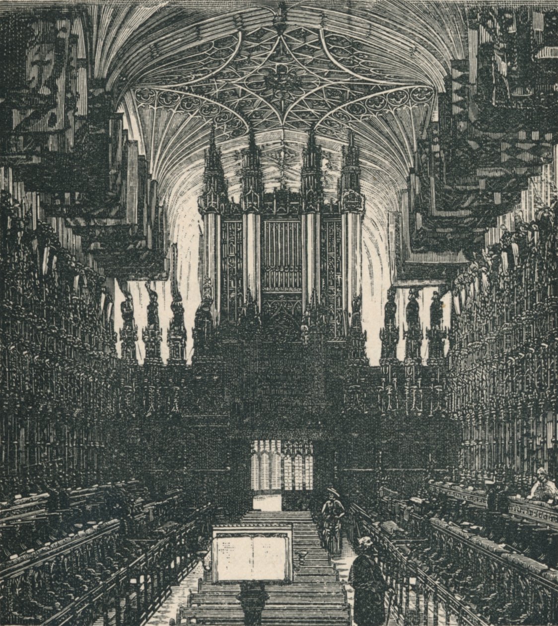 Cappella di San Giorgio: Il Coro, vista verso ovest, 1895 da Unbekannt