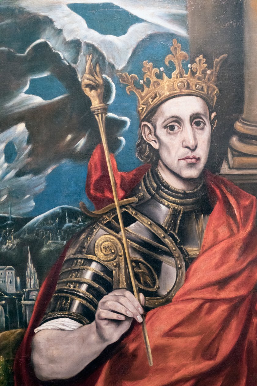 San Luigi, re di Francia, da un seguace di El Greco, esposto nel museo El Greco, Toledo, Provincia di Toledo, Castilla-La Mancha, Spagna da Unbekannt
