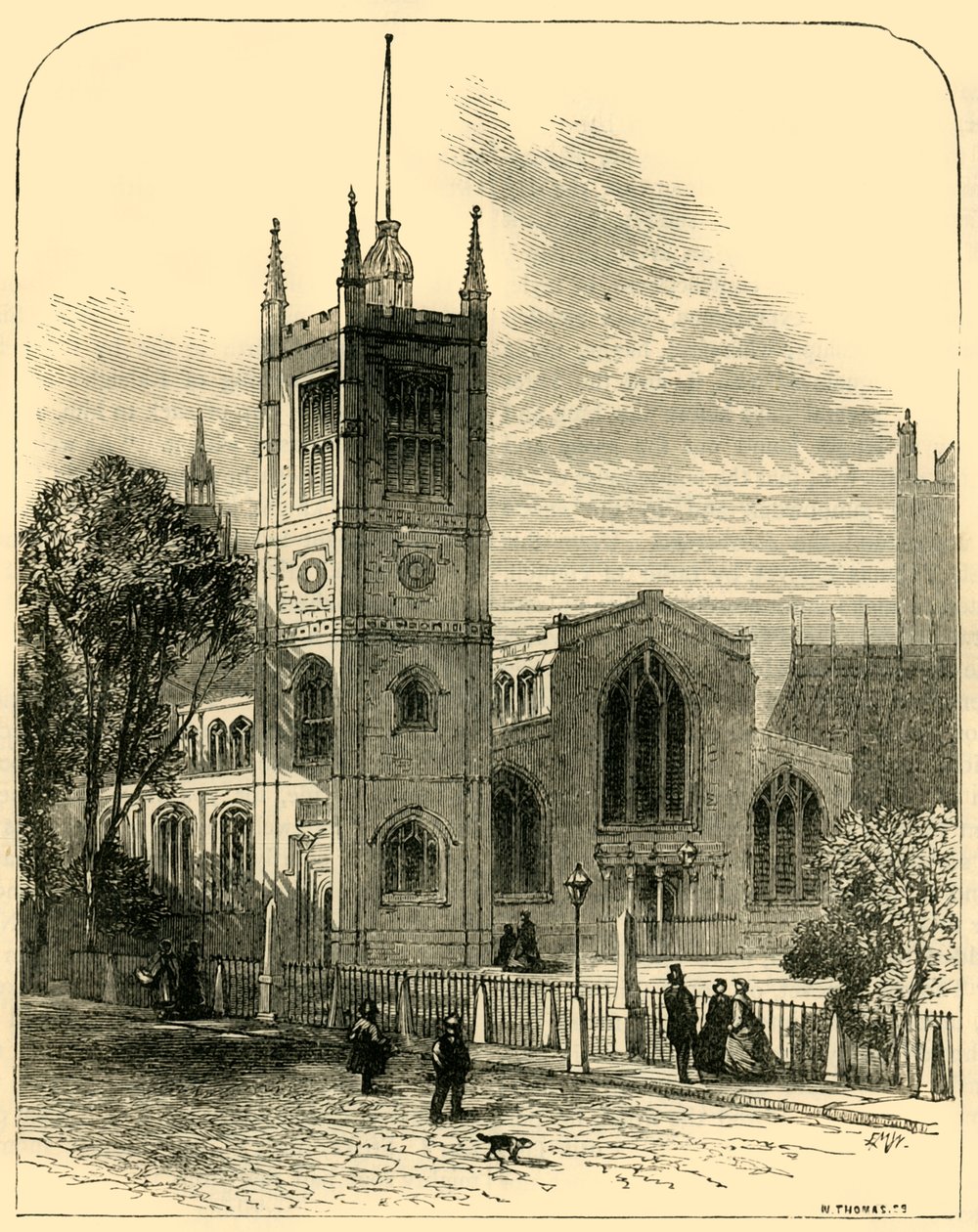 Chiesa di Santa Margherita, da Nord-Ovest, 1881 da Unbekannt
