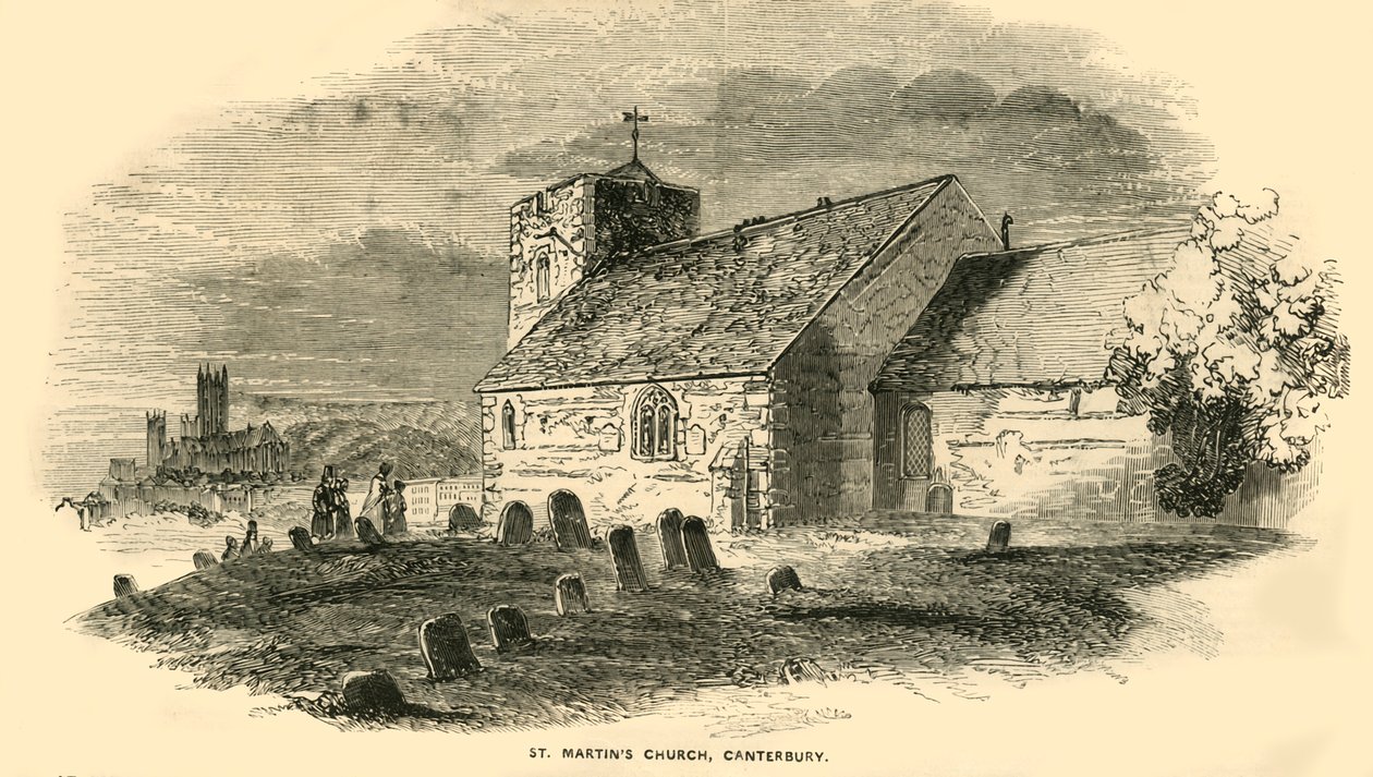 Chiesa di San Martino, Canterbury, Kent, c1850 da Unbekannt