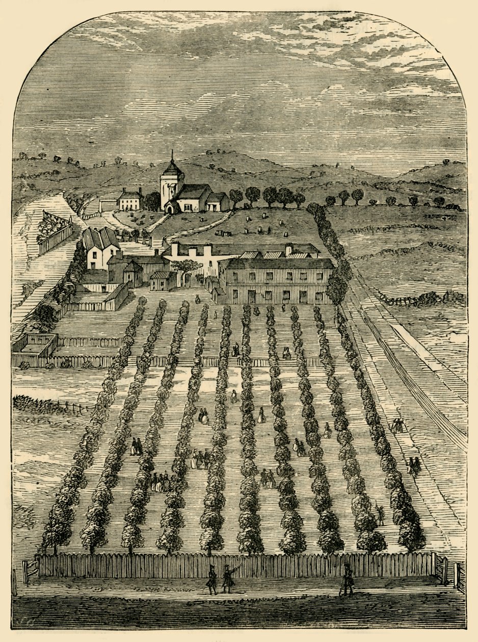 Pozzi e chiesa di San Pancrazio nel 1700 da Unbekannt