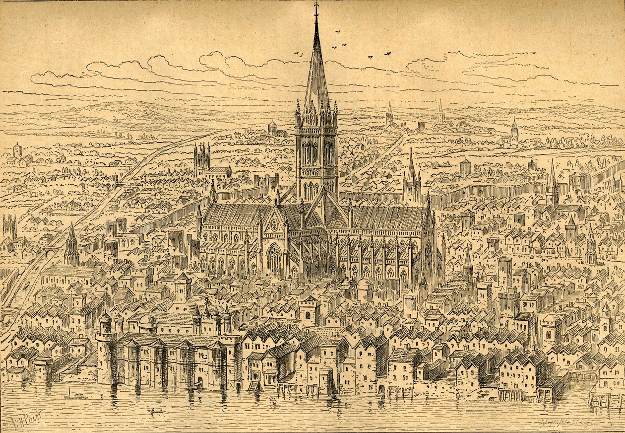 San Paolo e il quartiere nel 1540, 1897 da Unbekannt