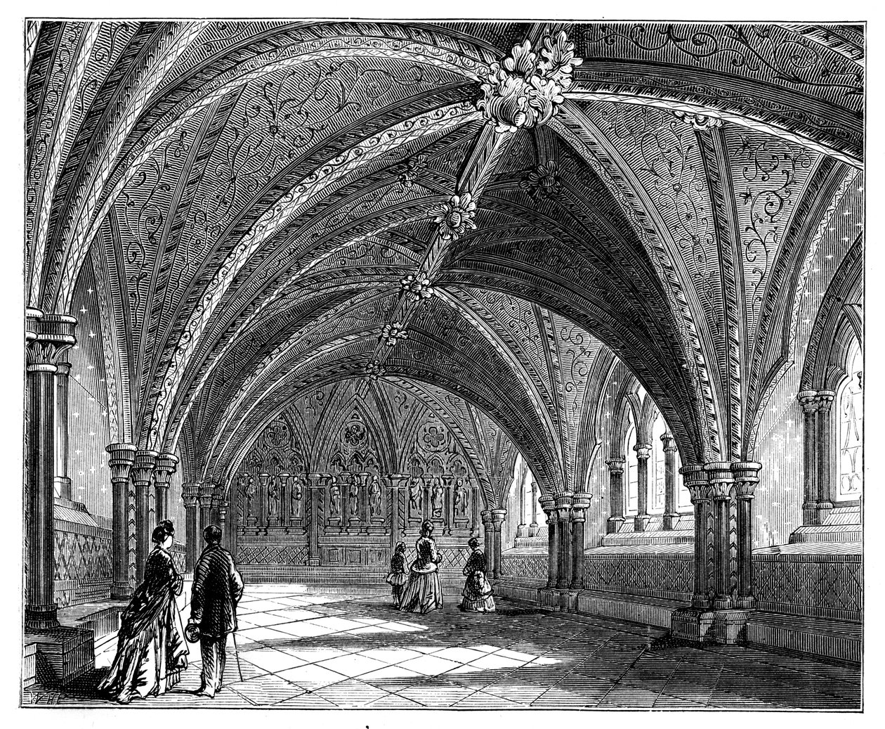 Cripta di San Stefano, Palazzo di Westminster, Londra, c1888 da Unbekannt