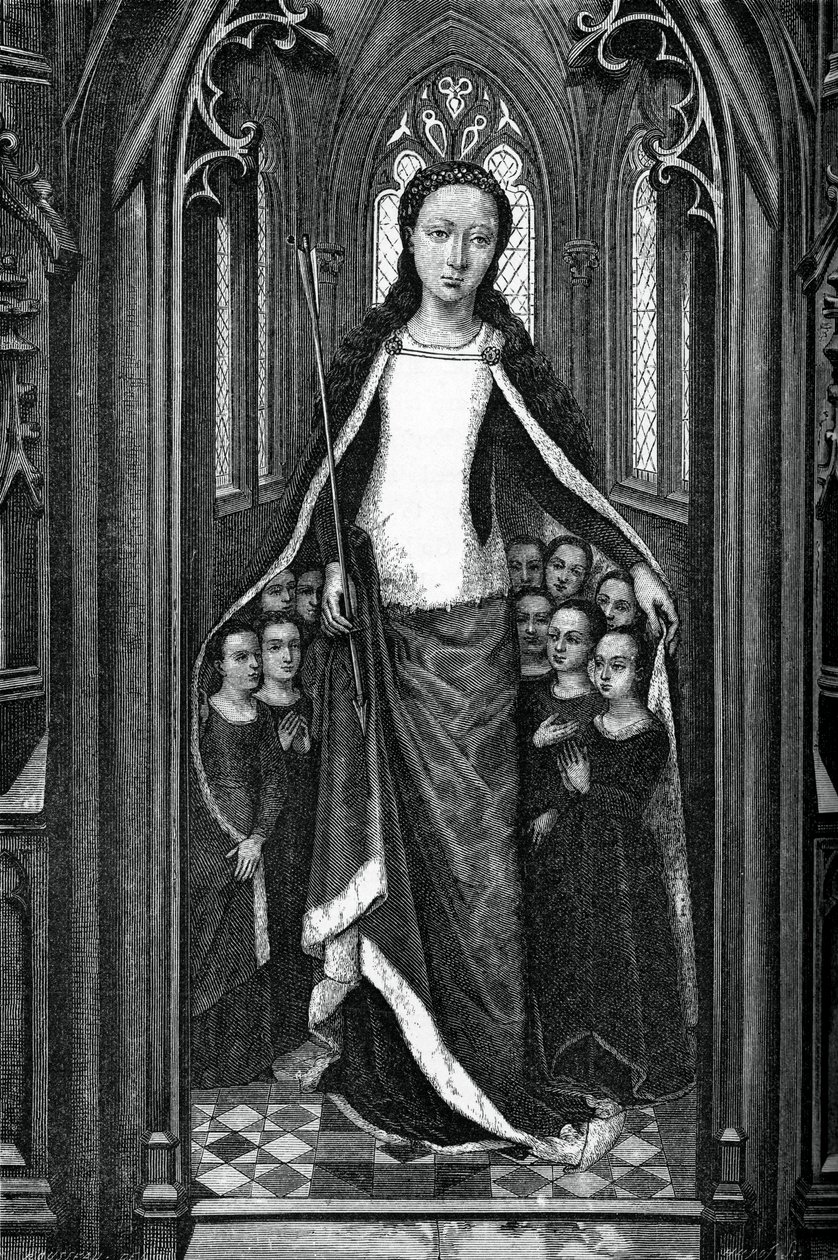 Santa Orsola e le Sante Vergini, dal Reliquiario di Santa Orsola, 1489, 1870 da Unbekannt