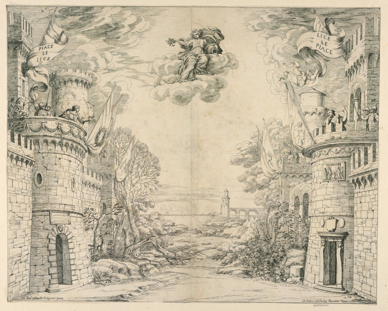 Scenografia per Il Trionfo della Pietà da Unbekannt