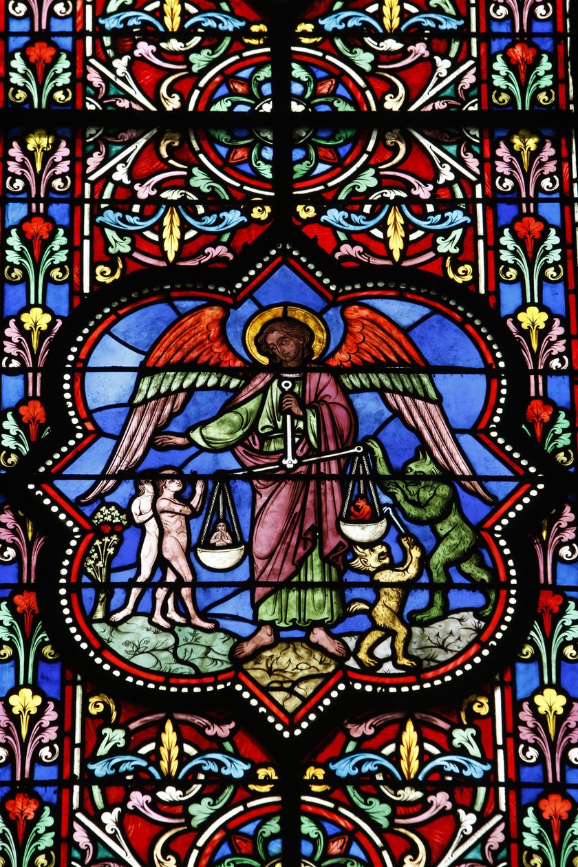 Vetrata nella cattedrale di Notre Dame de Bayeux, Bayeux, Francia da Unbekannt