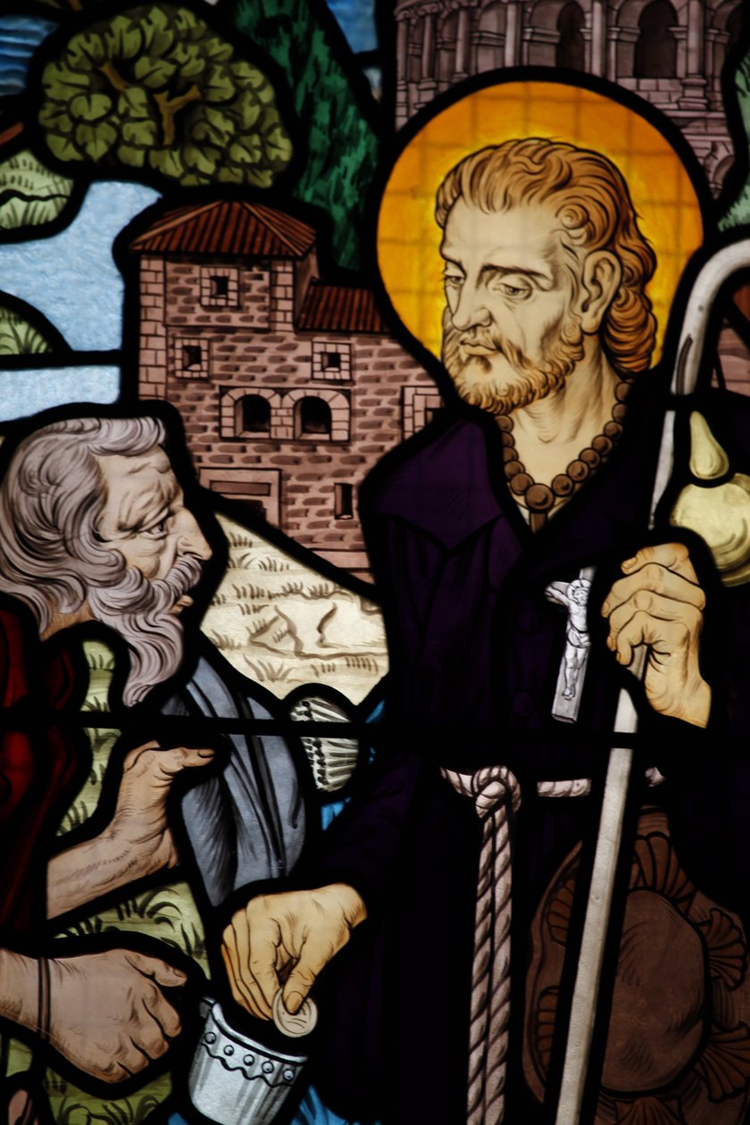 Vetrata nella chiesa di Saint-Honoré d