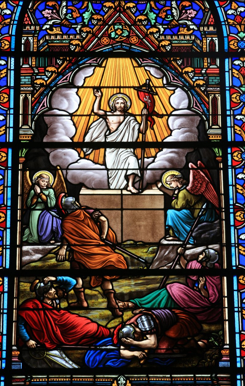 Vetrata. La Resurrezione di Cristo, Douarnenez, Francia da Unbekannt