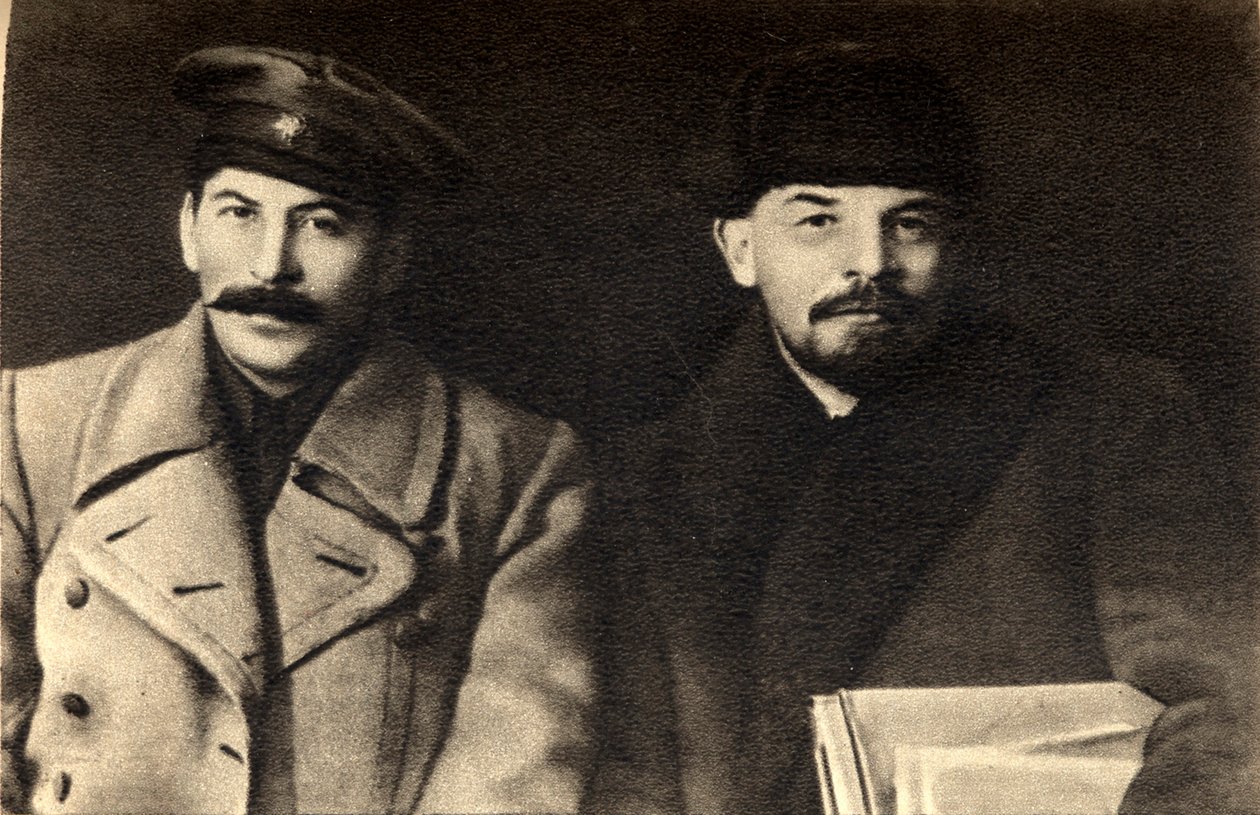 Stalin e Lenin, leader rivoluzionari bolscevichi russi, Mosca, Russia da Unbekannt