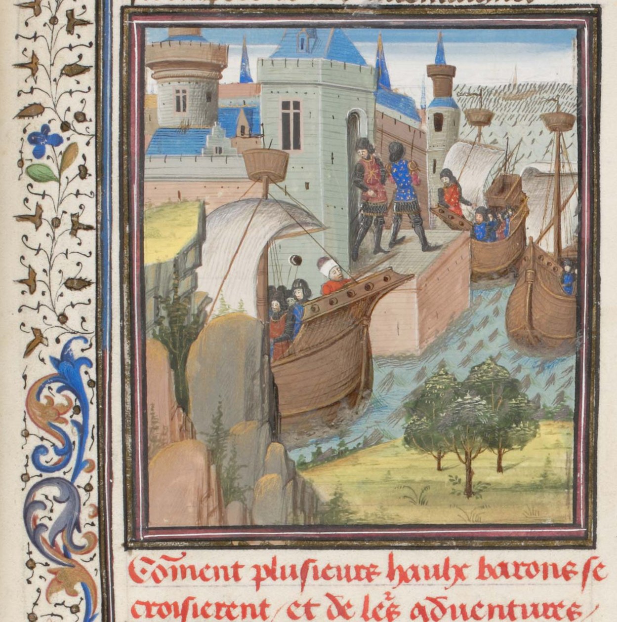 Inizio della Quarta Crociata. Miniatura dalla Historia di Guglielmo di Tiro, 1460s da Unbekannt