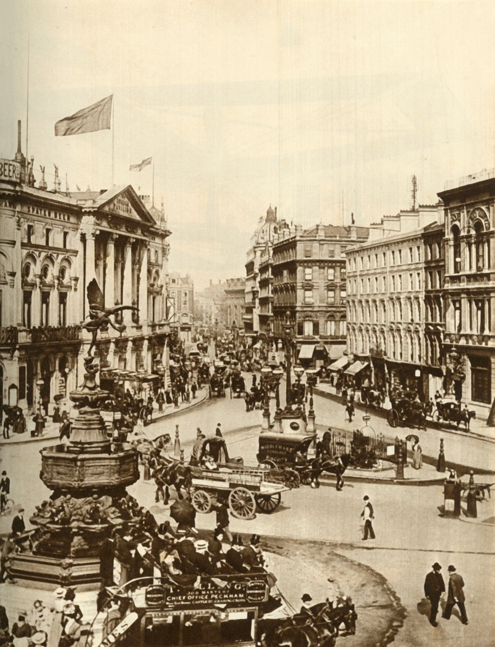 Statua di Eros a Piccadilly Circus, Londra, c1910, 1935 da Unbekannt
