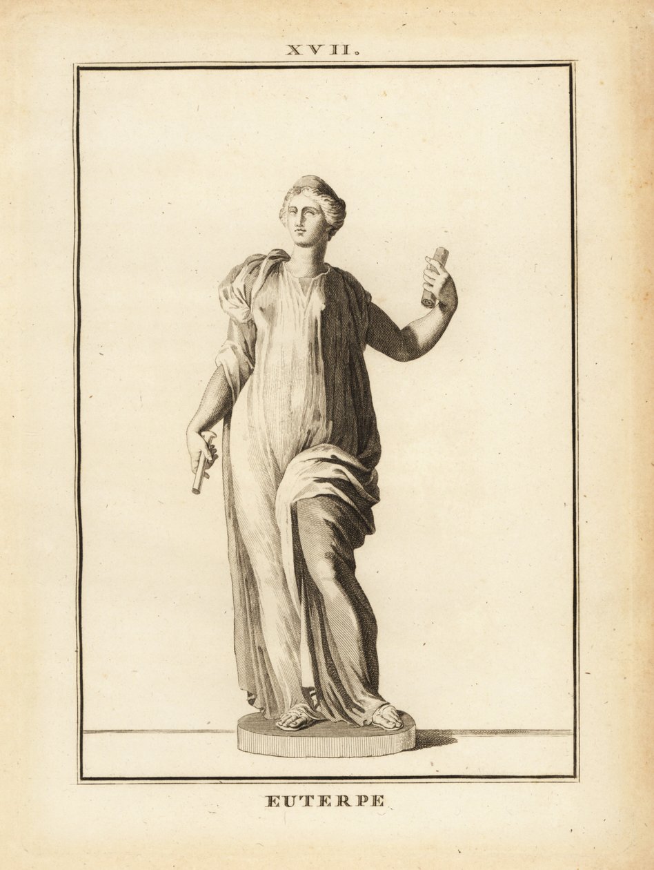 Statua di Euterpe, musa della musica nella mitologia greca da Unbekannt