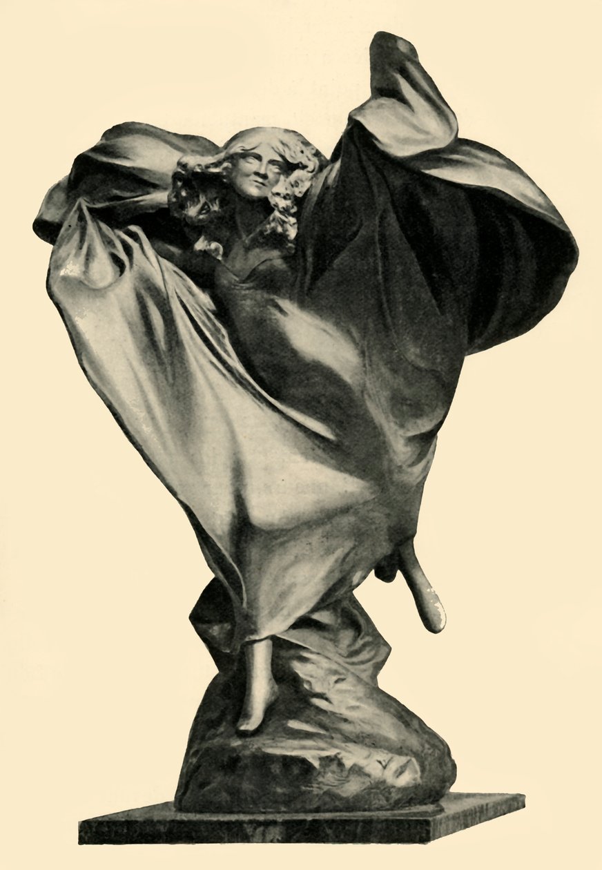 Statua di Loïe Fuller di Théodore Rivière, c1890s da Unbekannt