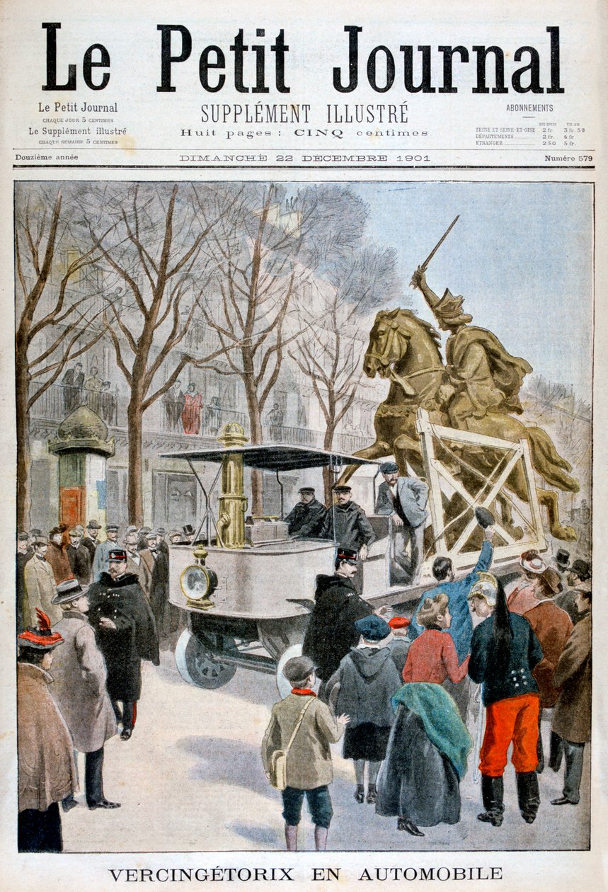 Statua di Vercingetorige in transito, Francia 1901 da Unbekannt