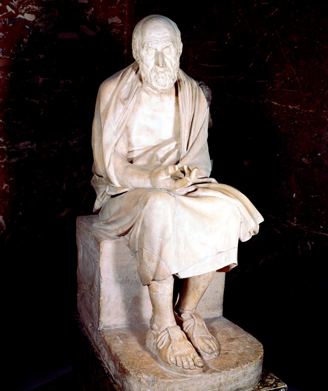 Statua di uomo seduto detto Erodoto, storico greco antico da Unbekannt