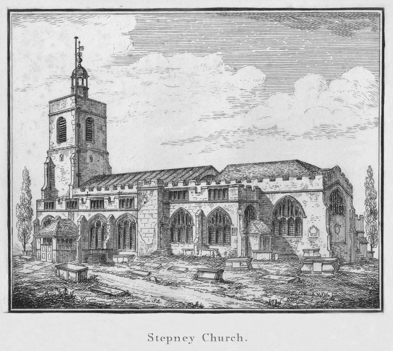 Chiesa di Stepney, c1792 da Unbekannt