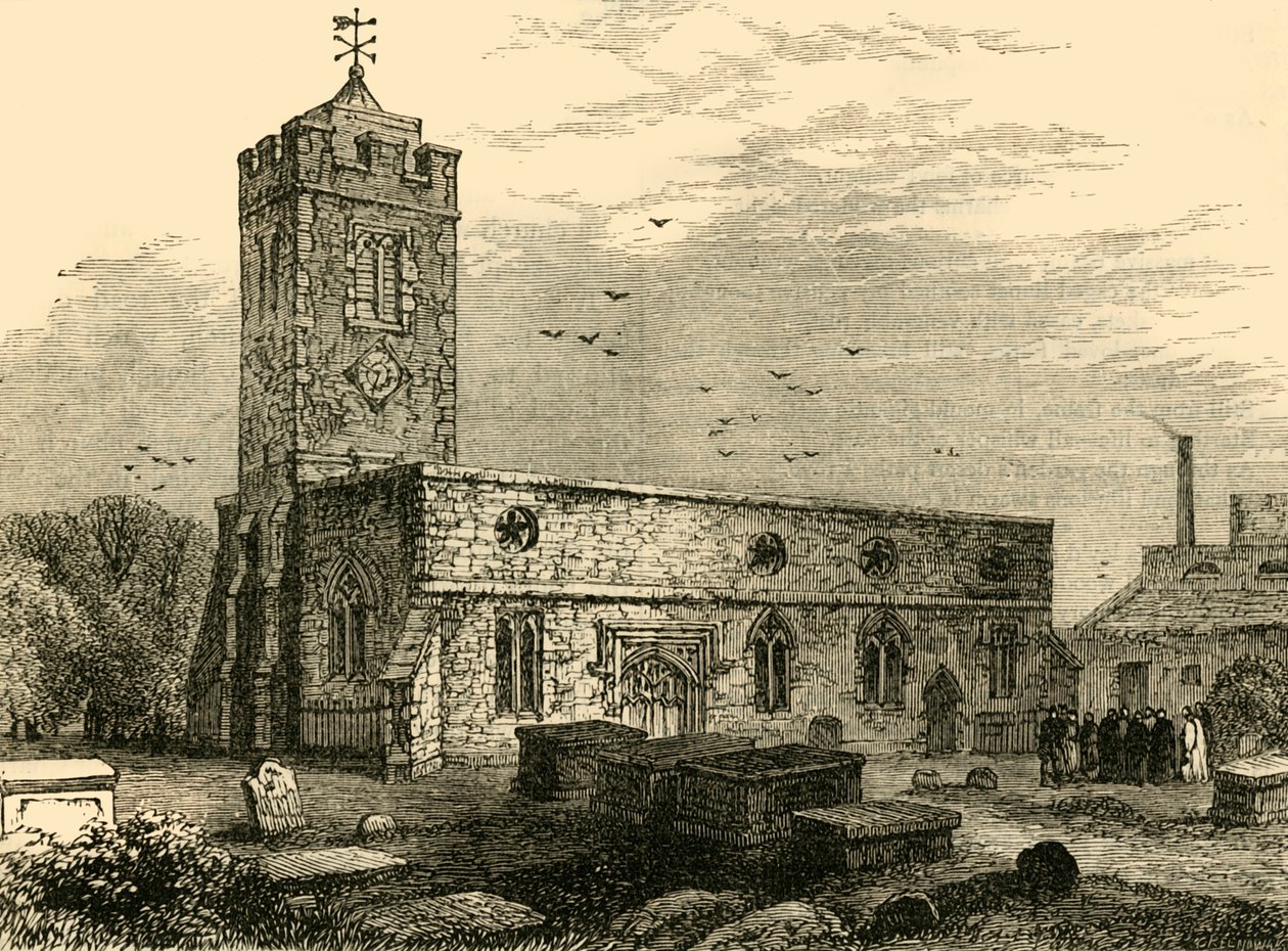 Chiesa di Stoke Newington, 1750, c. 1876 da Unbekannt