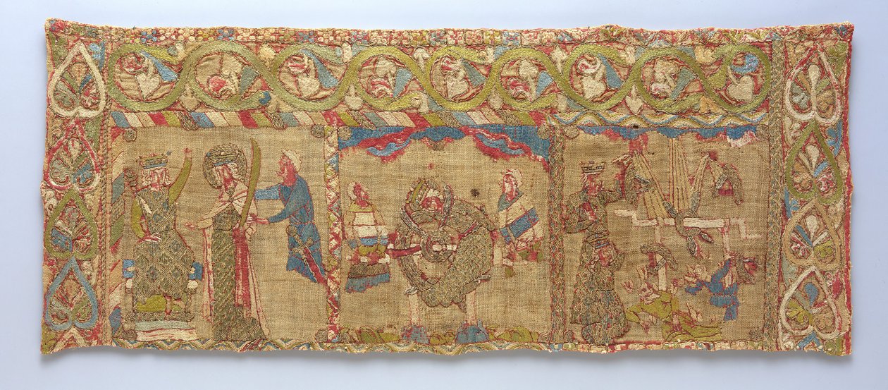 Stola con il martirio di Santa Caterina, tedesco, ca. 1200 da Unbekannt