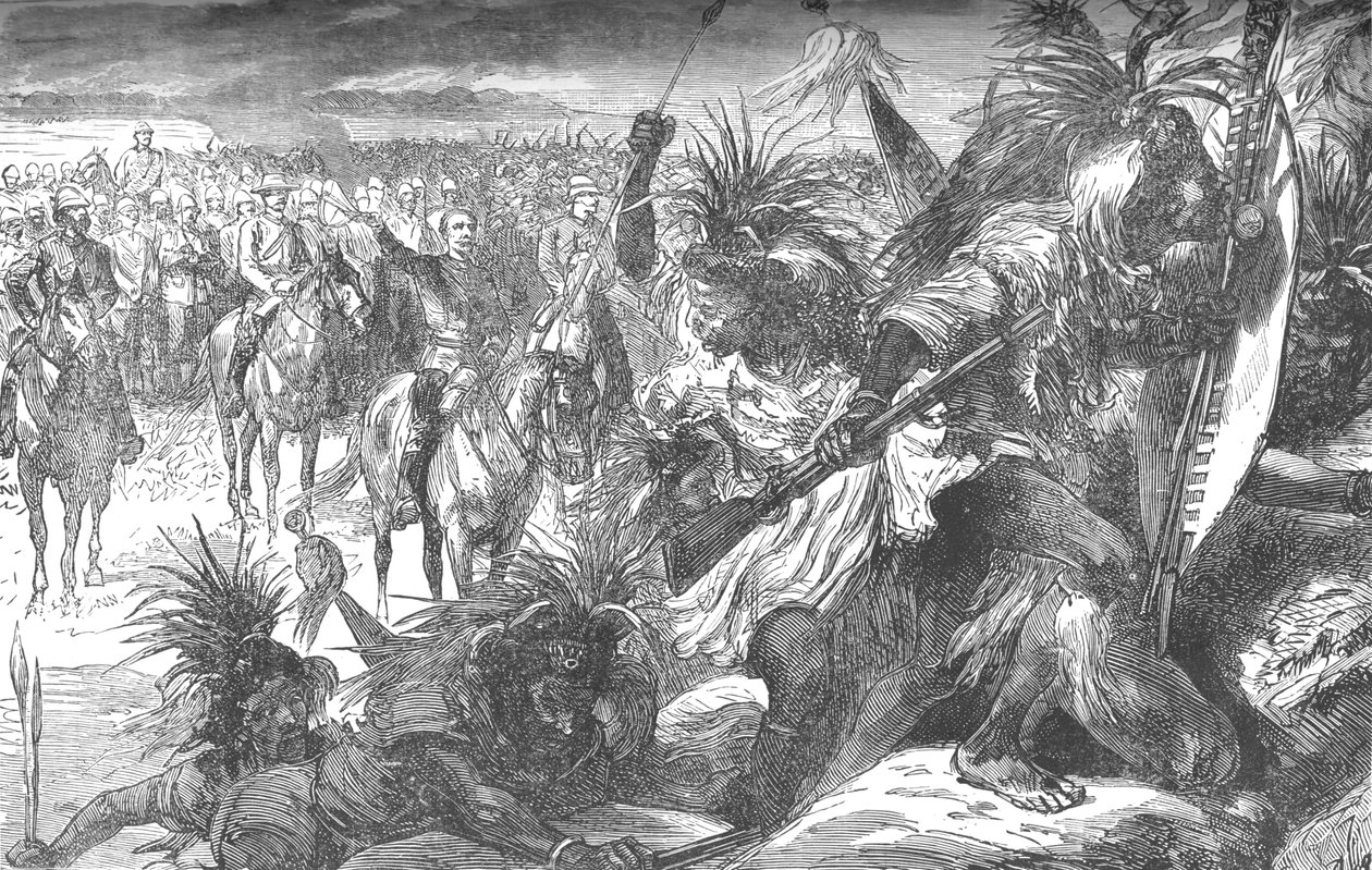 Assalto alla roccaforte di Sekukuni: Sir Garnet Wolseley incita gli Swazi, c1880 da Unbekannt
