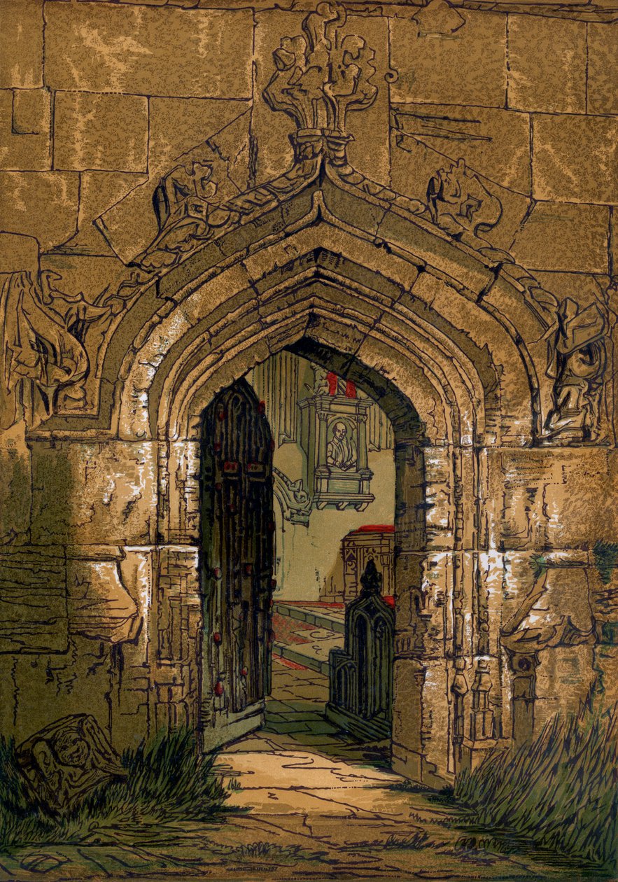 Chiesa di Stratford, Warwickshire, Inghilterra, 1845 da Unbekannt