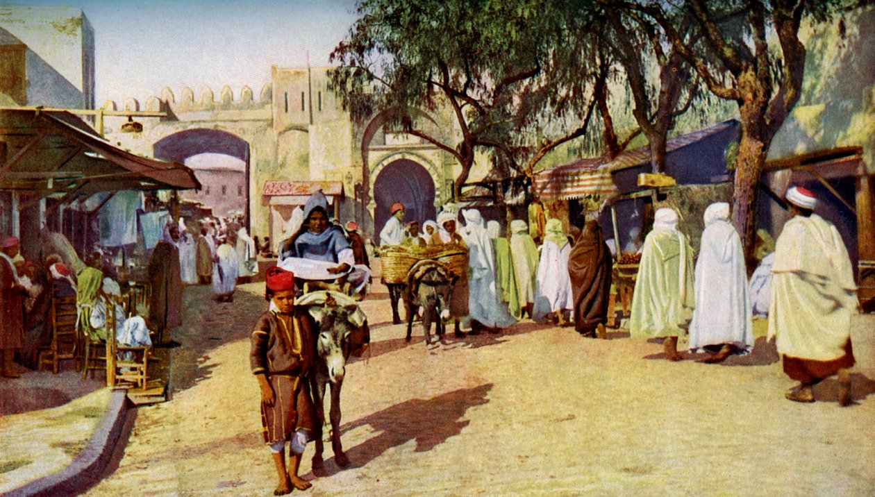 Scena di strada, Kairouan, Tunisia, c1924 da Unbekannt