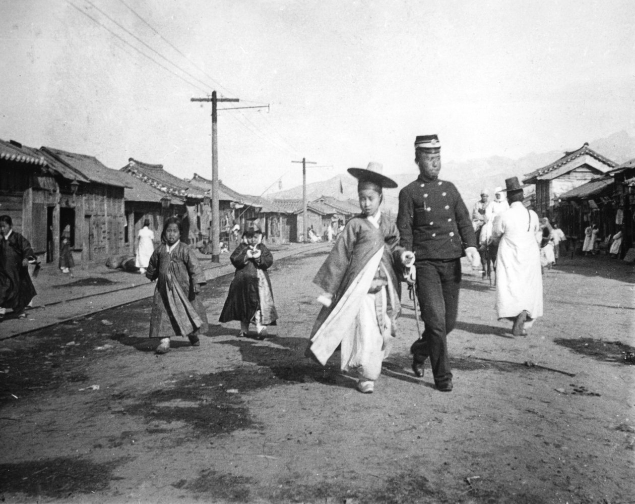 Scena di strada, Corea, c1900 da Unbekannt