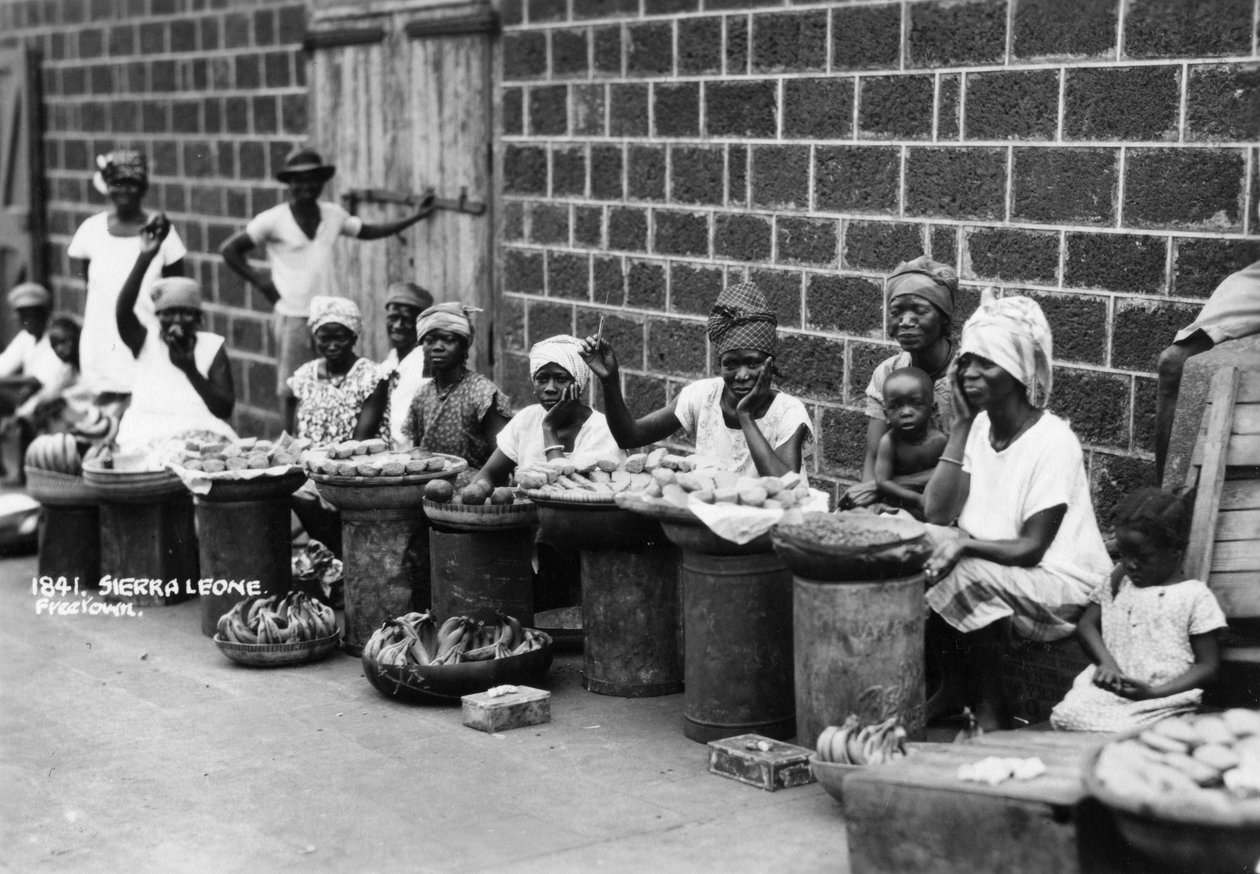 Venditori ambulanti, Freetown, Sierra Leone, XX secolo da Unbekannt
