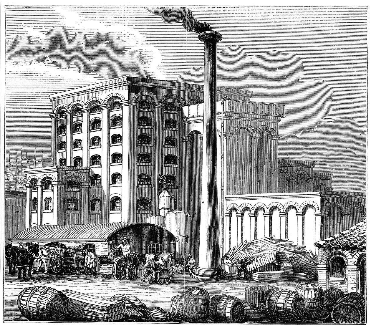 Raffineria di zucchero, Southampton, Inghilterra, aperta nel 1851 da Unbekannt
