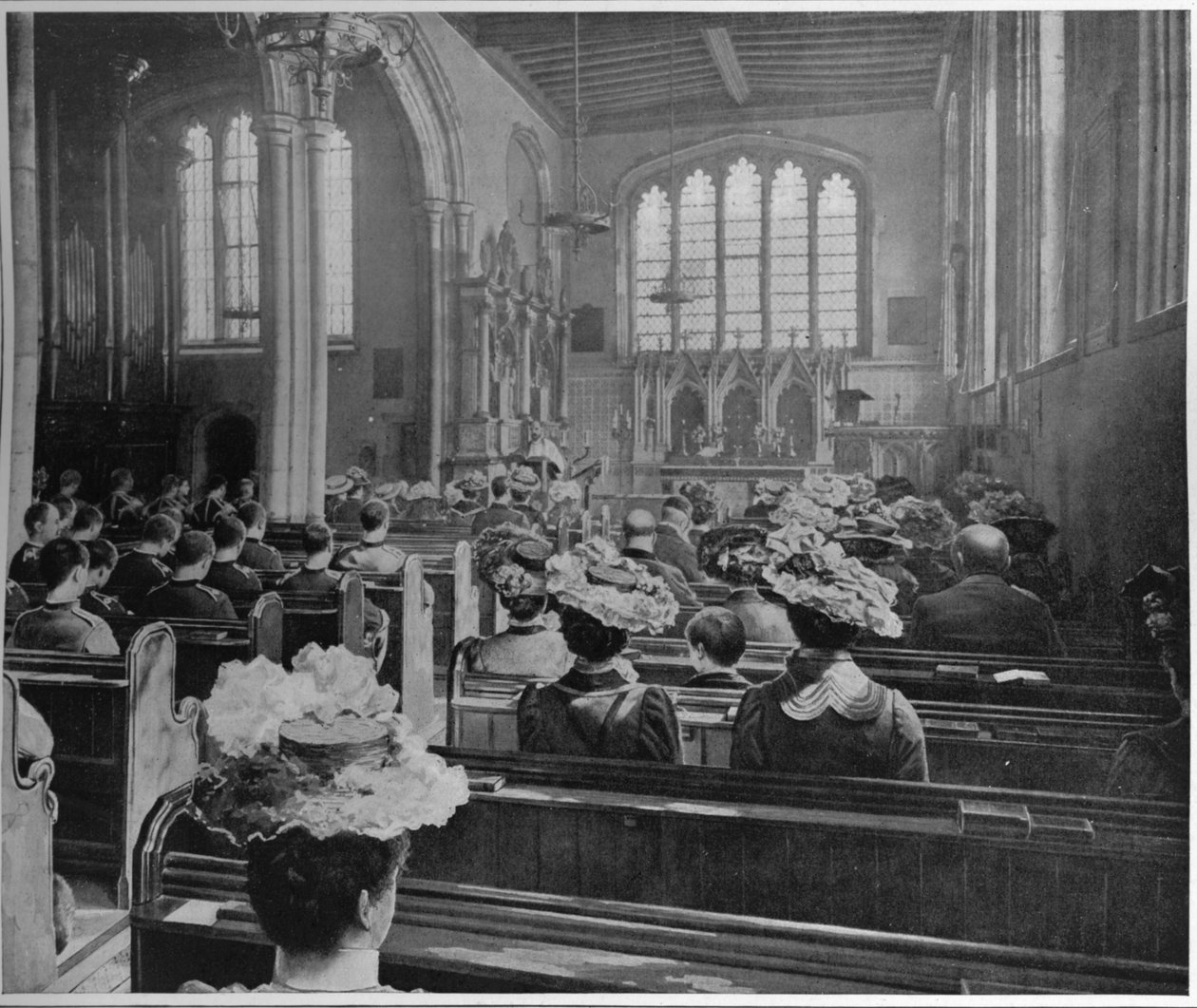 Servizio mattutino domenicale nella Chiesa di San Pietro ad Vincula, Londra da Unbekannt