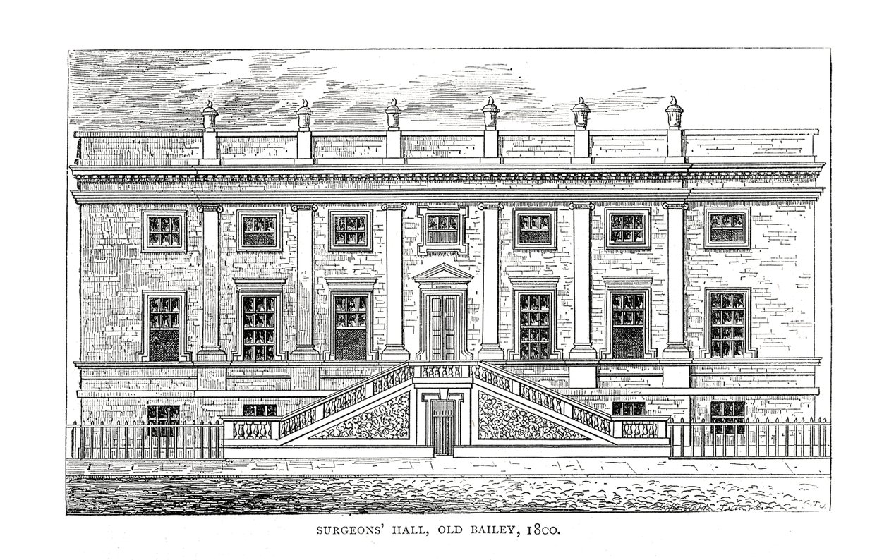 Surgeons Hall, Old Bailey, 1800 da Unbekannt